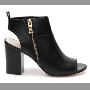 Cole Haan Zula Shootie II Womens Size 8B Black Leather Open Toe Heeled Booties